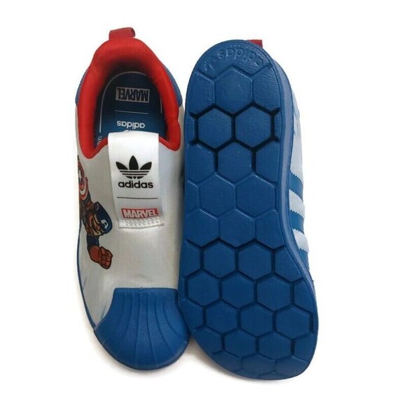 adidas Originals Superstar 360 C Slip On Shoes Marvel Captain America Size 2.5 - Picture 7 of 9